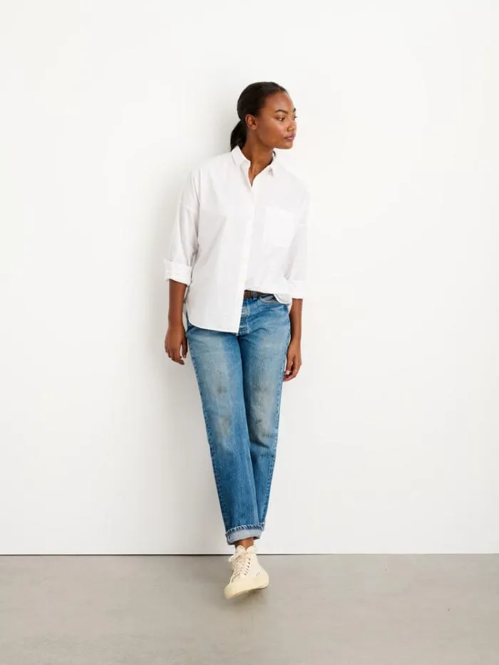 Alex Mill Shirts Tops Jo Shirt In Paper Poplin White 8211 Women
