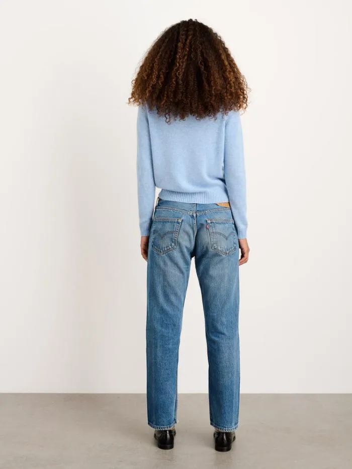 Alex Mill Sweaters Alice Polo In Cashmere Frost Blue 8211 Women