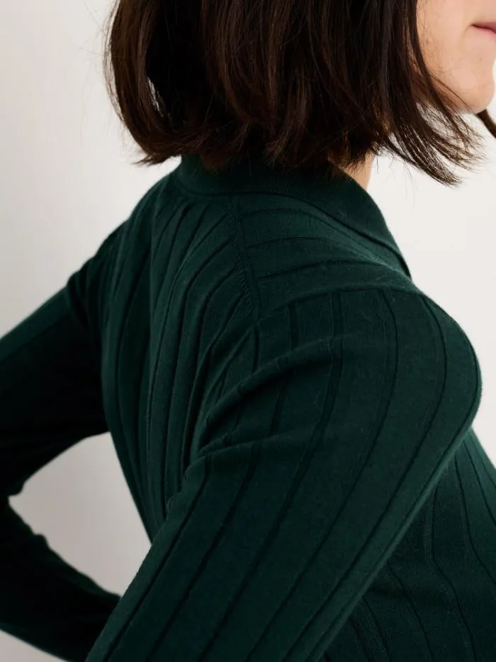 Alex Mill Sweaters Amanda Polo In Cotton Cashmere Hunter Green 8211 Women