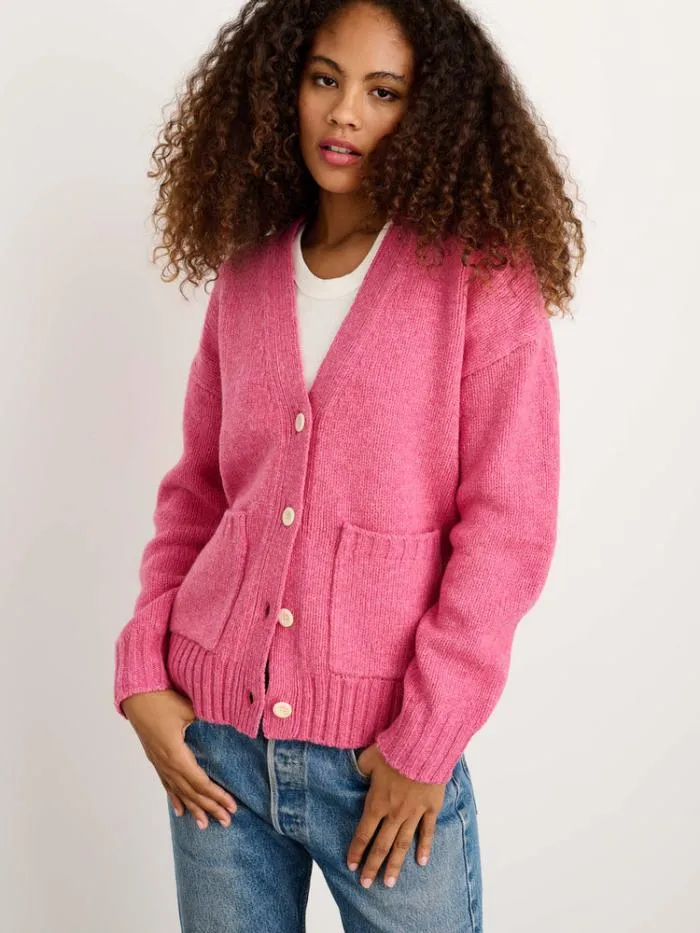 Alex Mill Sweaters Emma Cardigan In Lambswool Pink 8211 Women