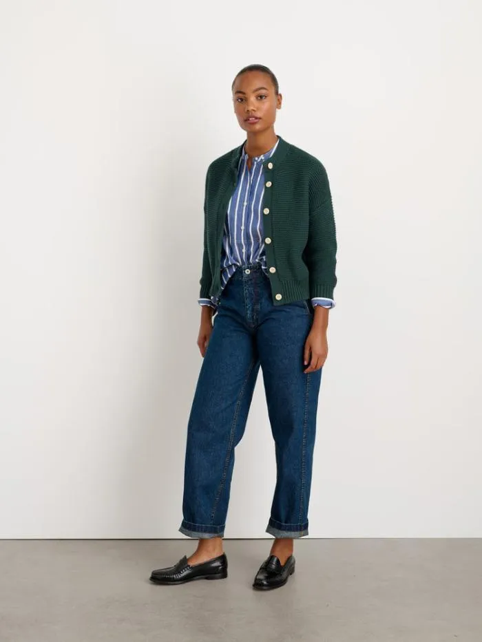 Alex Mill Sweaters Nico Cardigan In Cotton Dark Spruce 8211 Women