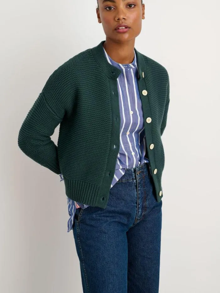 Alex Mill Sweaters Nico Cardigan In Cotton Dark Spruce 8211 Women