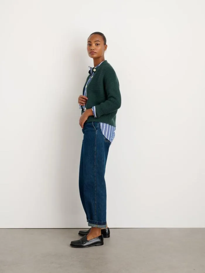 Alex Mill Sweaters Nico Cardigan In Cotton Dark Spruce 8211 Women