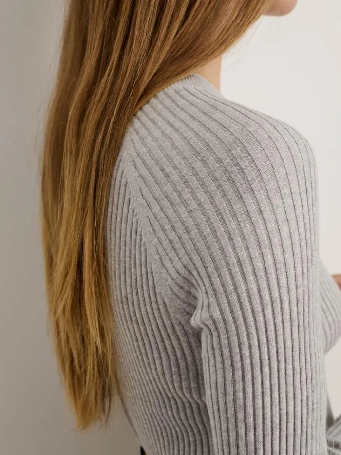Alex Mill Sweaters Ribbed Crewneck Sweater Heather Grey 8211 Women
