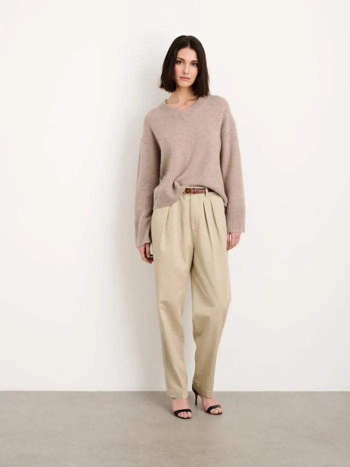 Alex Mill Sweaters Rowan VNeck In Cashmere Biscotti 8211 Women