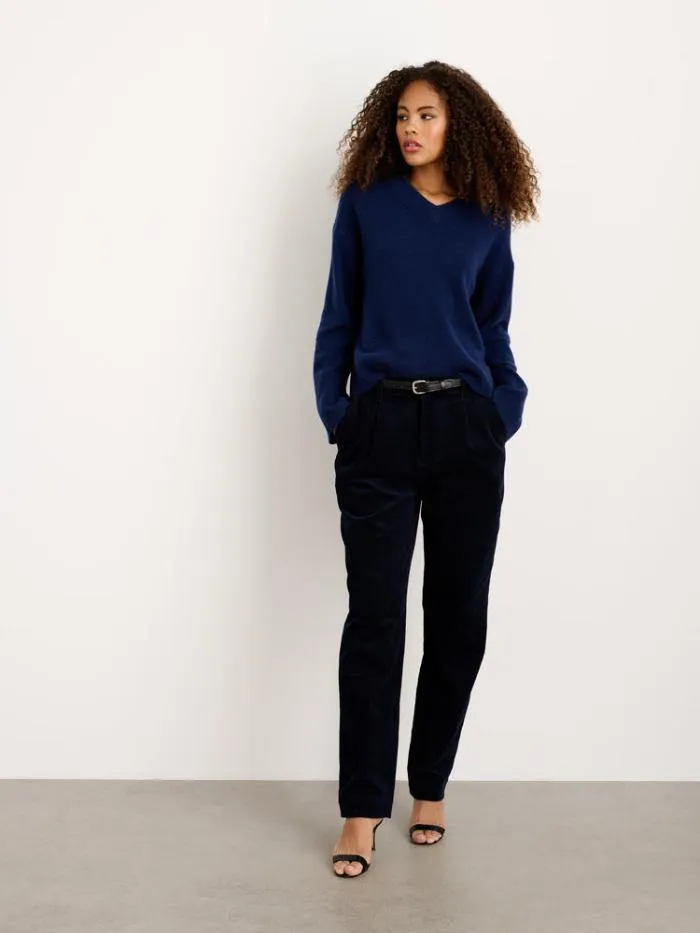 Alex Mill Sweaters Rowan VNeck In Cashmere Midnight Navy 8211 Women