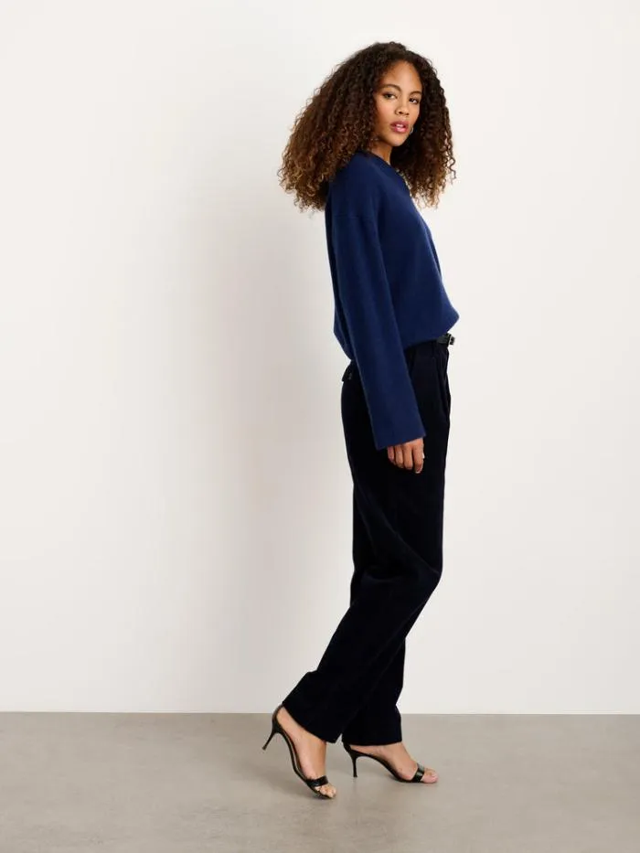 Alex Mill Sweaters Rowan VNeck In Cashmere Midnight Navy 8211 Women