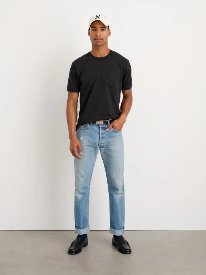 Alex Mill Tees Polos Standard Pocket Tee In Slub Cotton Black 8211 Men