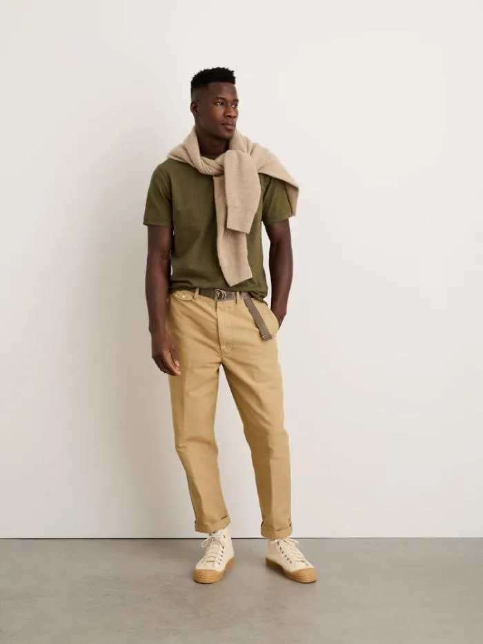 Alex Mill Tees Polos Standard Pocket Tee In Slub Cotton Faded Deep Olive 8211 Men