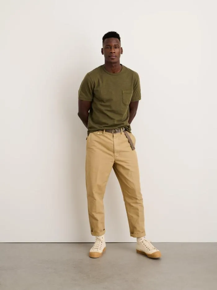 Alex Mill Tees Polos Standard Pocket Tee In Slub Cotton Faded Deep Olive 8211 Men
