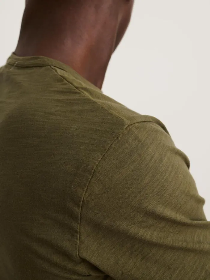 Alex Mill Tees Polos Standard Pocket Tee In Slub Cotton Faded Deep Olive 8211 Men