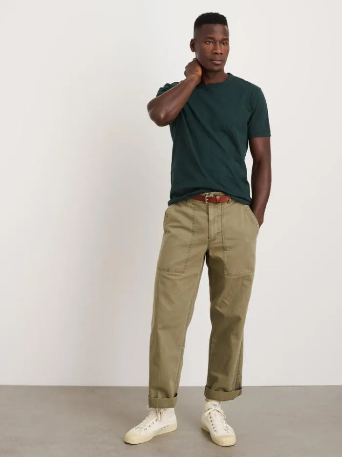 Alex Mill Tees Polos Standard T Shirt In Slub Cotton Dark Spruce 8211 Men
