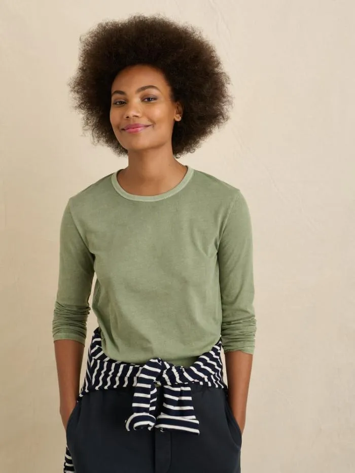 Alex Mill Tees Tanks Frank Long Sleeve Tee In 40039S Jersey Army Olive 8211 Women