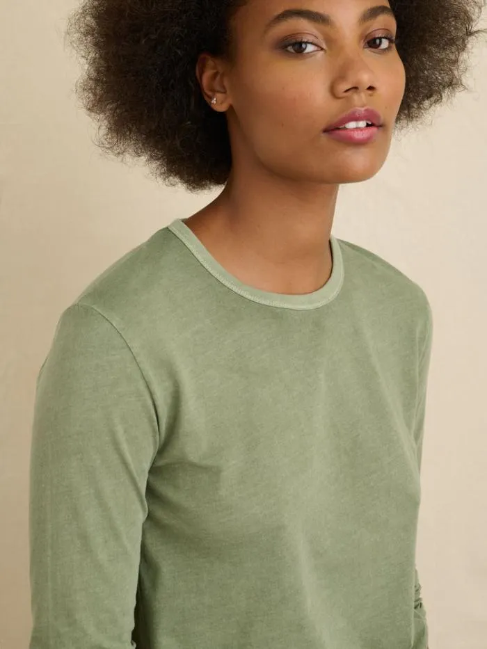 Alex Mill Tees Tanks Frank Long Sleeve Tee In 40039S Jersey Army Olive 8211 Women