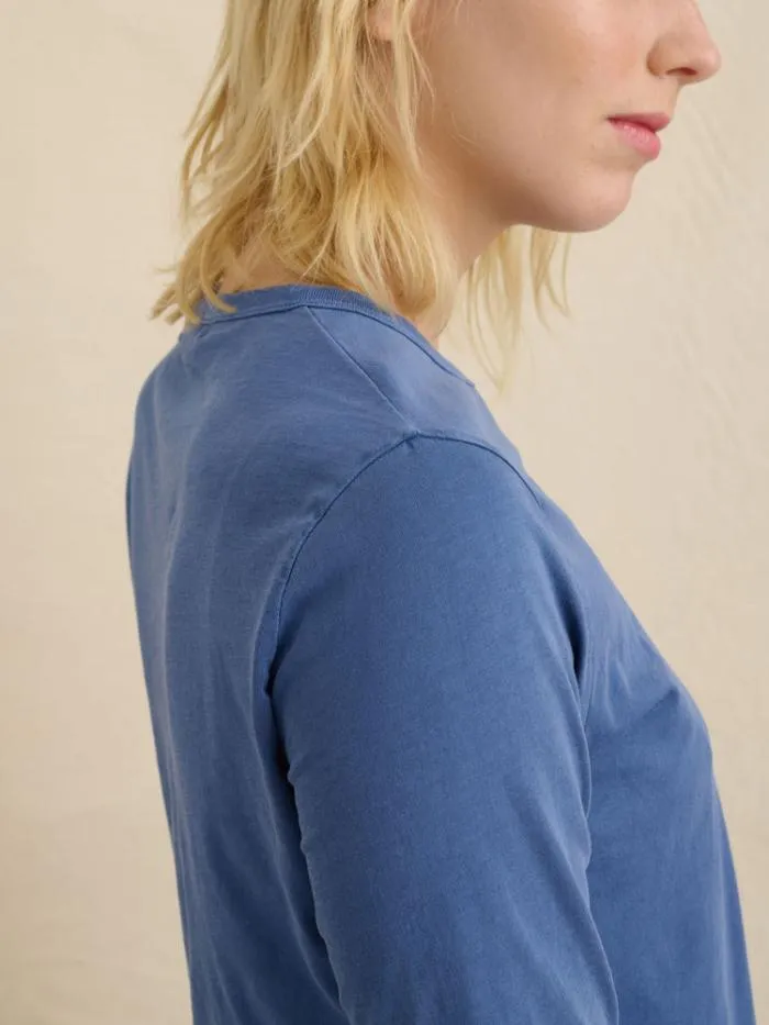 Alex Mill Tees Tanks Frank Long Sleeve Tee In 40039S Jersey Dusty Blue 8211 Women
