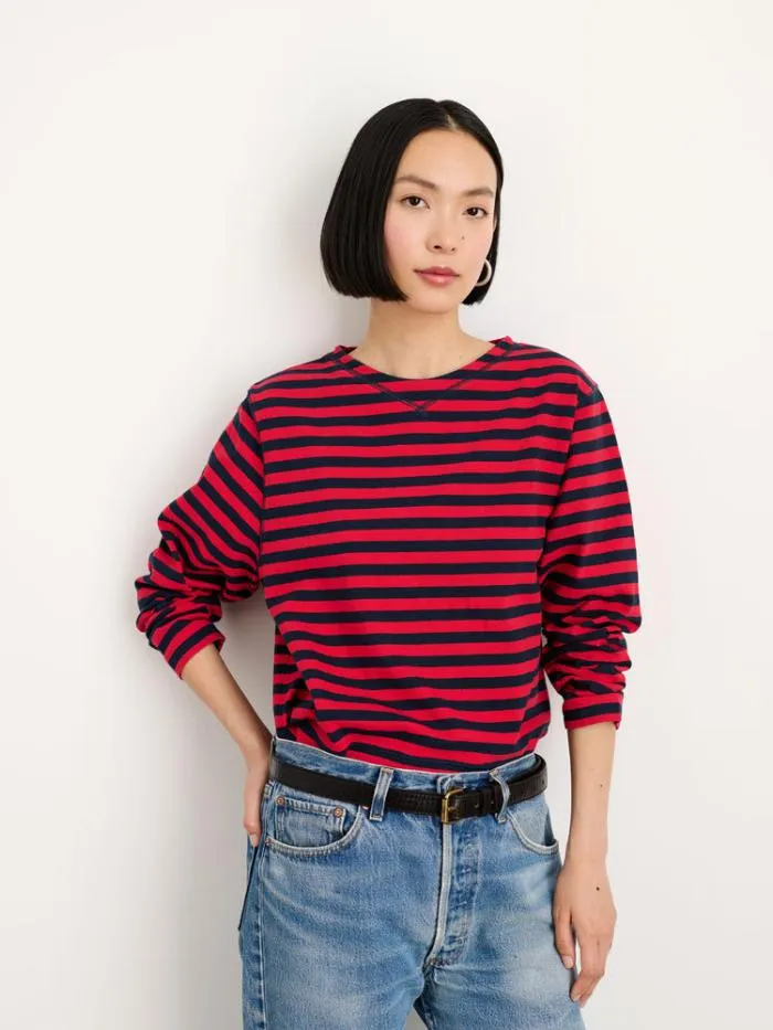 Alex Mill Tees Tanks Lakeside Striped Tee Rednavy Bold Stripe 8211 Women