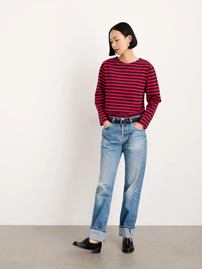 Alex Mill Tees Tanks Lakeside Striped Tee Rednavy Bold Stripe 8211 Women