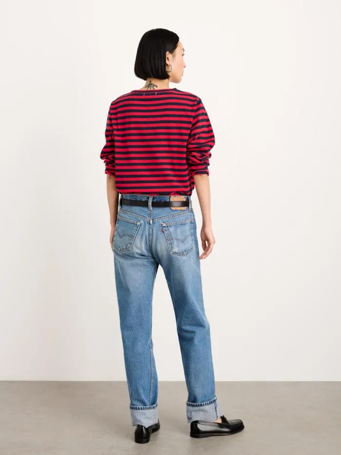 Alex Mill Tees Tanks Lakeside Striped Tee Rednavy Bold Stripe 8211 Women