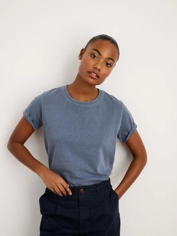 Alex Mill Tees Tanks Scout Crewneck Tee In Vintage Wash Faded Blue 8211 Women
