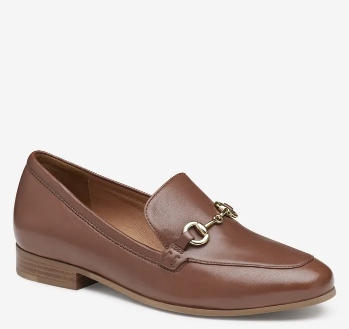 Ali Bit Loafer Cognac Glove Leather Women8217s Shoes Johnston and Murphy Women