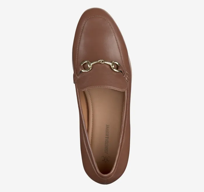 Ali Bit Loafer Cognac Glove Leather Women8217s Shoes Johnston and Murphy Women