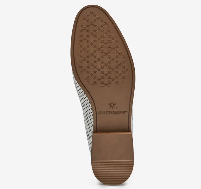 Ali Perfed Bit Loafer White Glove Leather Women Mules and Loafers Johnston and Murphy