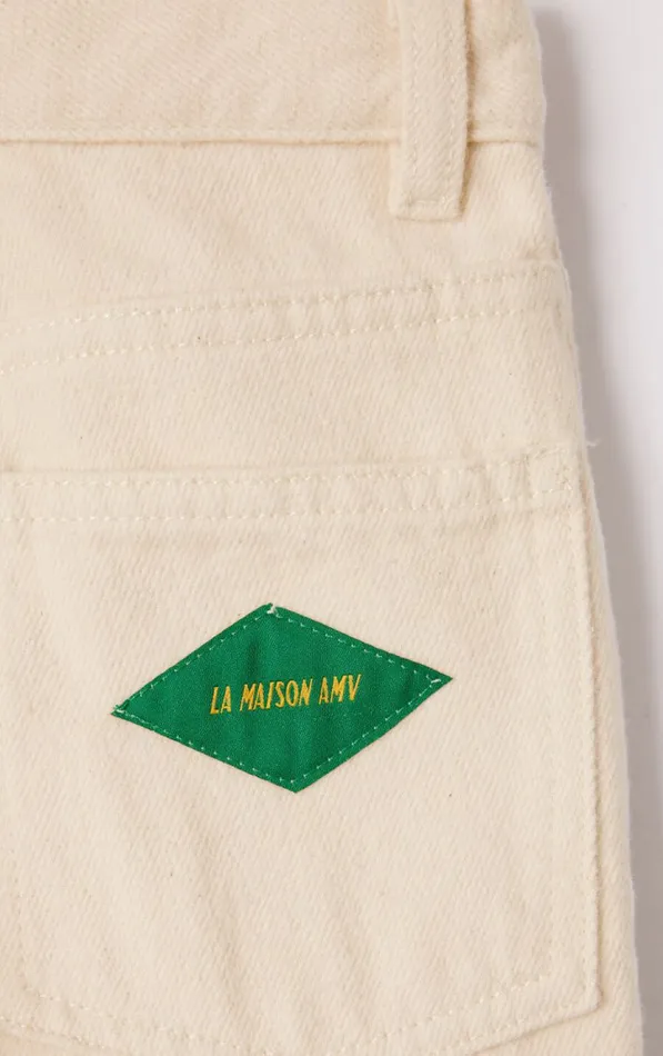American Vintage Jeans Kids Straight Jeans Spywood Ecru