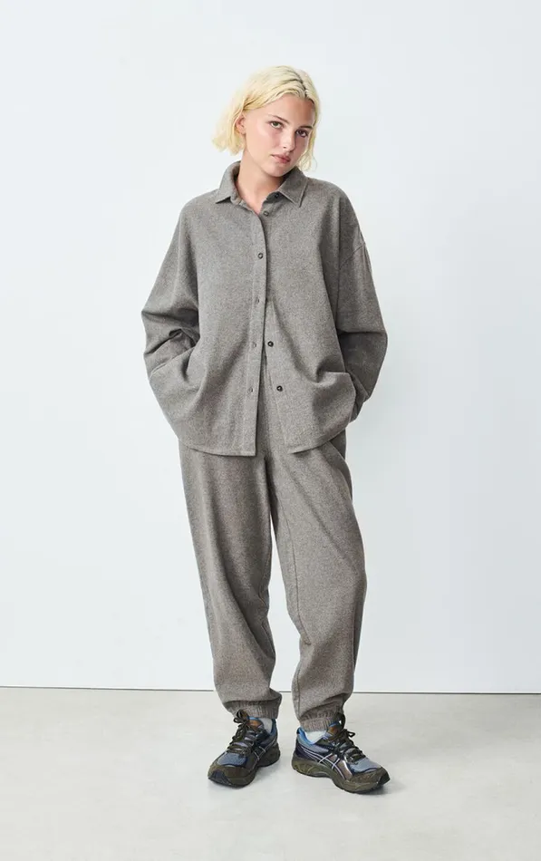 American Vintage Joggers and Leggings Women Trousers Vylow Heather Grey