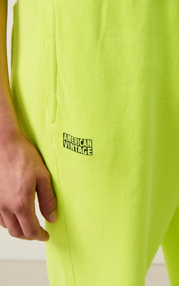 American Vintage Joggers Men Joggers Izubird Fluorescent Lemon American Vintage Joggers Men Joggers Izubird Fluorescent Lemon