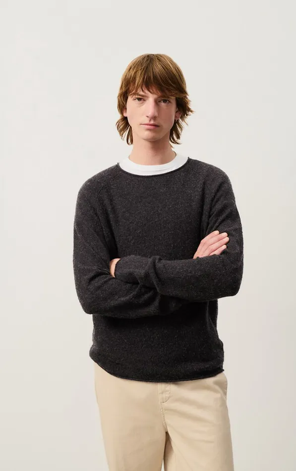 American Vintage Jumpers and Cardigans Men Jumper Docatown Charcoal Melange