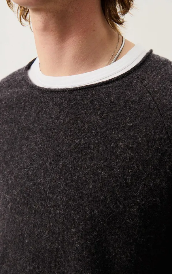 American Vintage Jumpers and Cardigans Men Jumper Docatown Charcoal Melange
