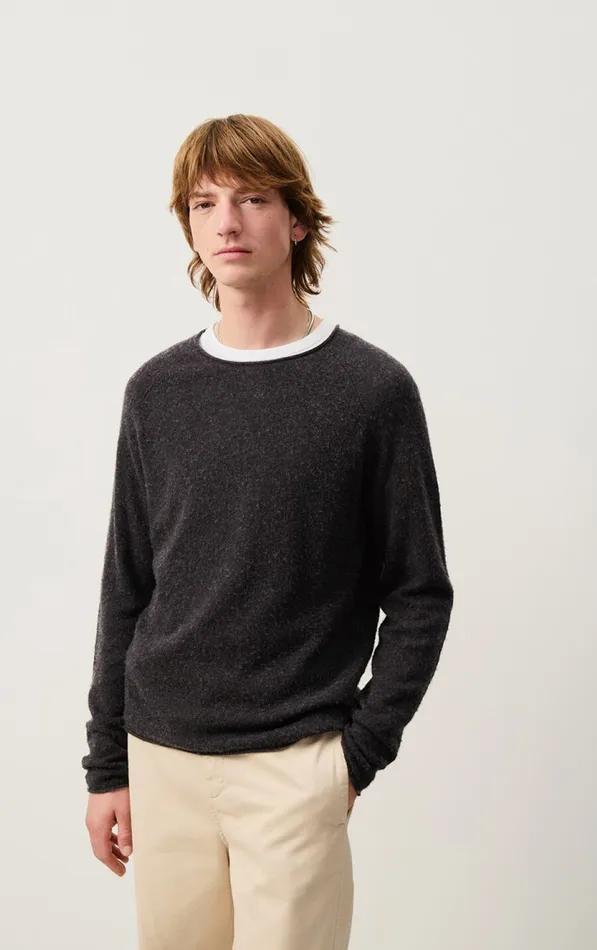 American Vintage Jumpers and Cardigans Men Jumper Docatown Charcoal Melange