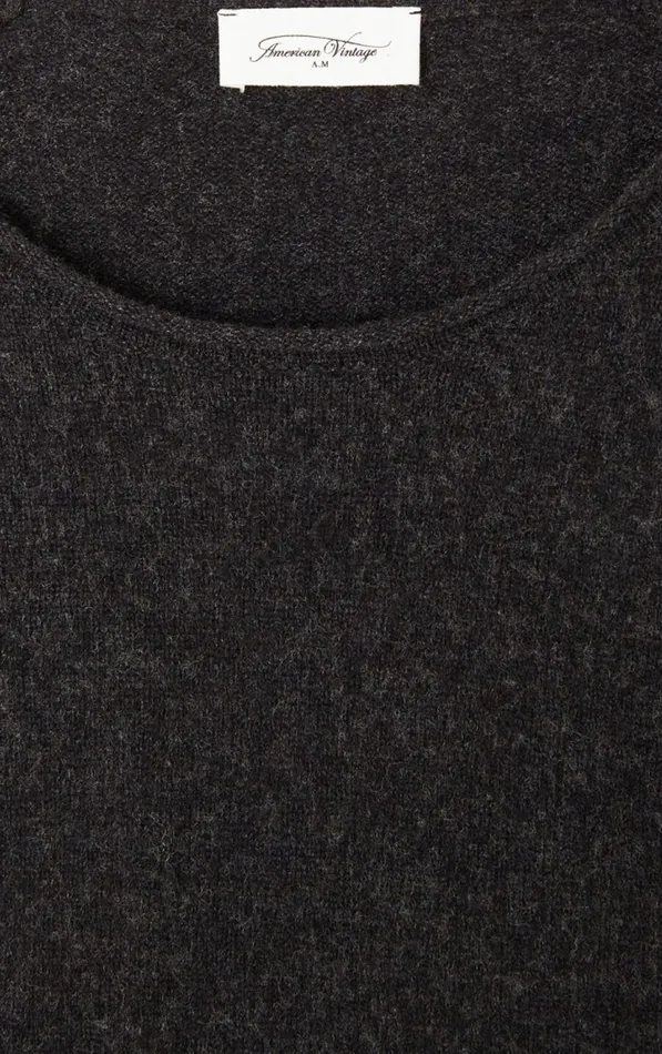American Vintage Jumpers and Cardigans Men Jumper Docatown Charcoal Melange