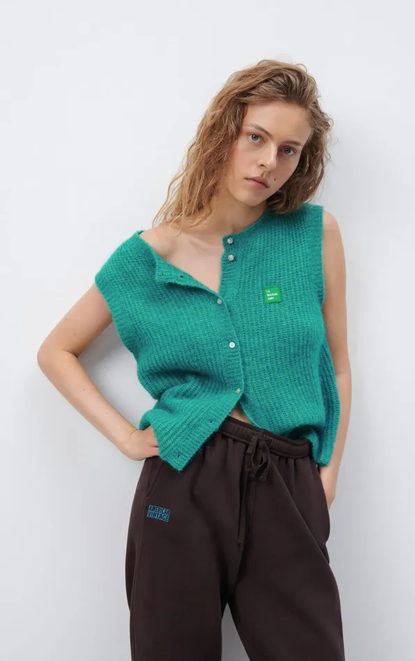 American Vintage Jumpers and Cardigans Women Cardigan East Melange Duck Blue