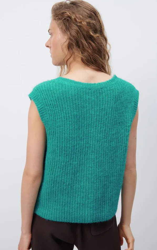 American Vintage Jumpers and Cardigans Women Cardigan East Melange Duck Blue American Vintage Jumpers and Cardigans Women Cardigan East Melange Duck Blue