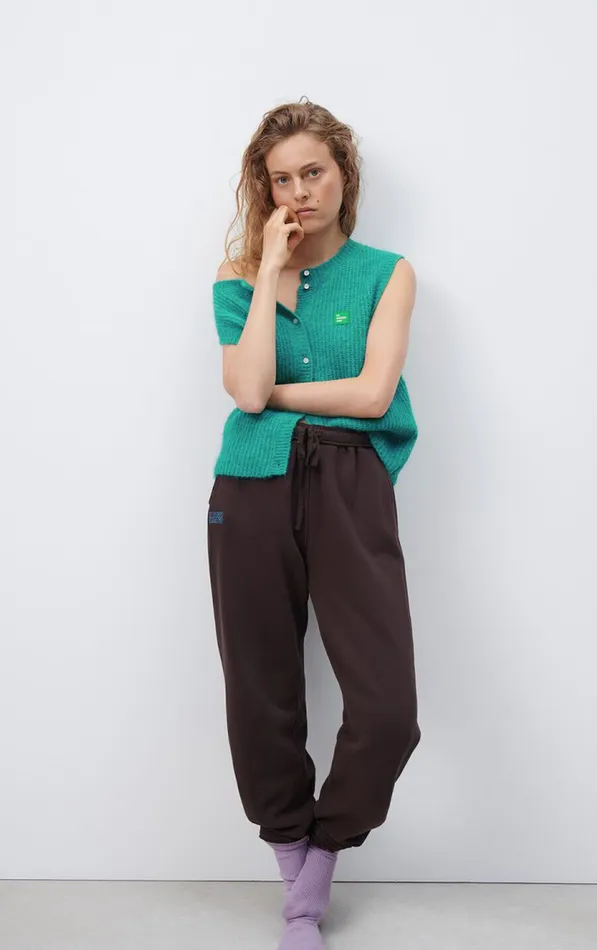 American Vintage Jumpers and Cardigans Women Cardigan East Melange Duck Blue American Vintage Jumpers and Cardigans Women Cardigan East Melange Duck Blue