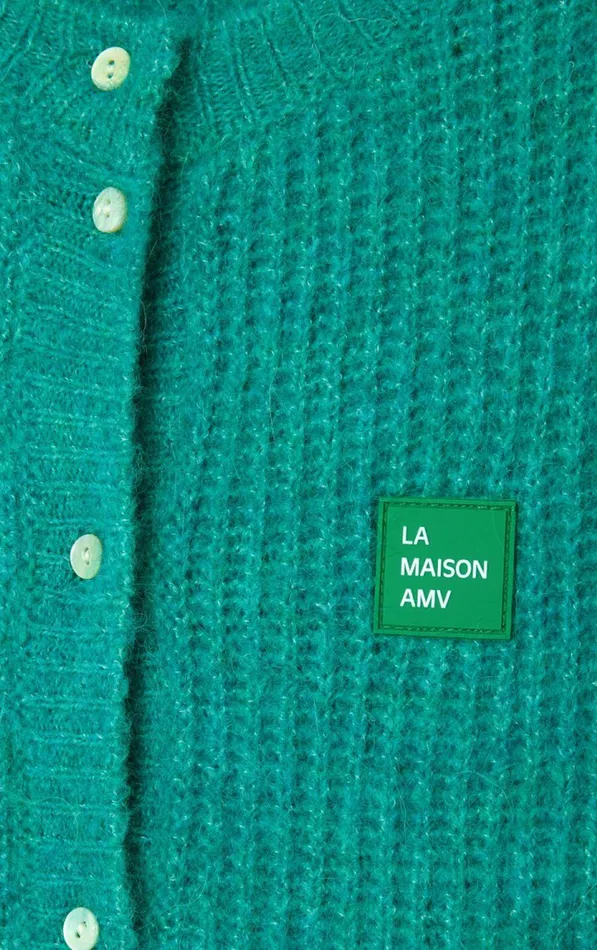American Vintage Jumpers and Cardigans Women Cardigan East Melange Duck Blue American Vintage Jumpers and Cardigans Women Cardigan East Melange Duck Blue