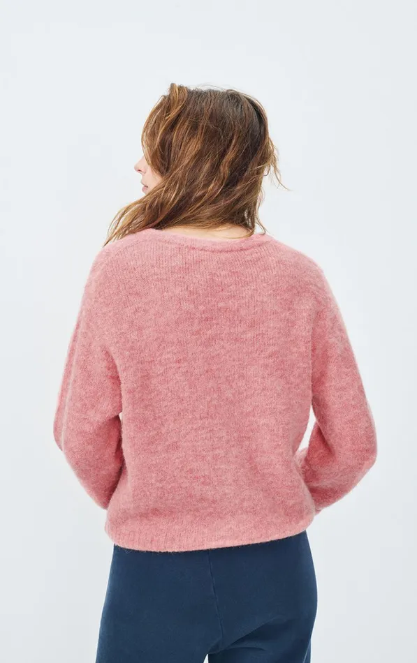American Vintage Jumpers and Cardigans Women Cardigan East Orchid Melange American Vintage Jumpers and Cardigans Women Cardigan East Orchid Melange