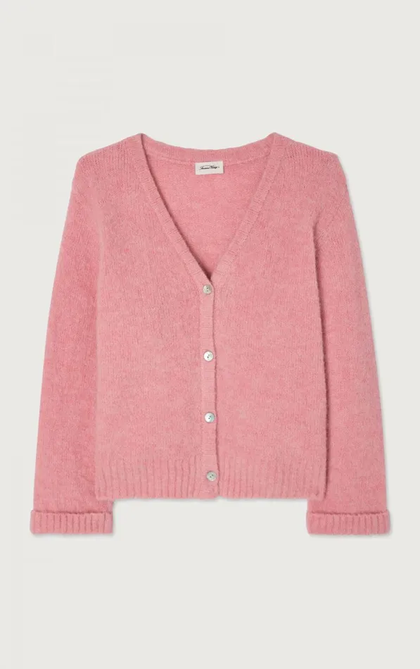 American Vintage Jumpers and Cardigans Women Cardigan East Orchid Melange American Vintage Jumpers and Cardigans Women Cardigan East Orchid Melange