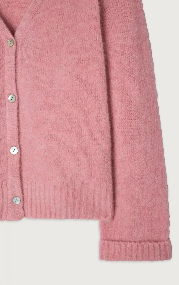 American Vintage Jumpers and Cardigans Women Cardigan East Orchid Melange American Vintage Jumpers and Cardigans Women Cardigan East Orchid Melange