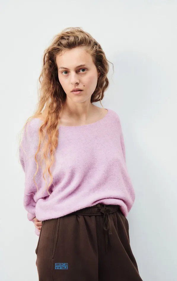 American Vintage Jumpers and Cardigans Women Jumper Damsville Melange Glycine