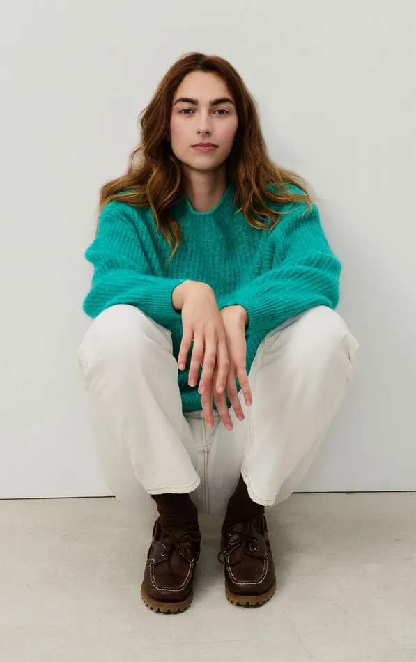 American Vintage Jumpers and Cardigans Women Jumper East Melange Duck Blue