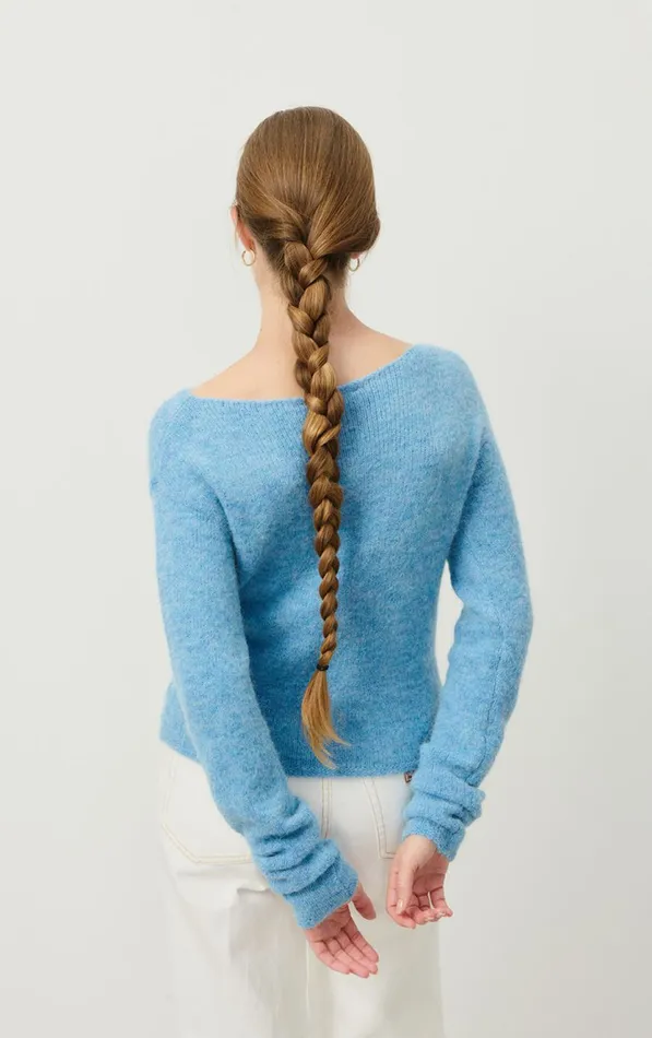 American Vintage Jumpers and Cardigans Women Jumper East Melange Sky American Vintage Jumpers and Cardigans Women Jumper East Melange Sky