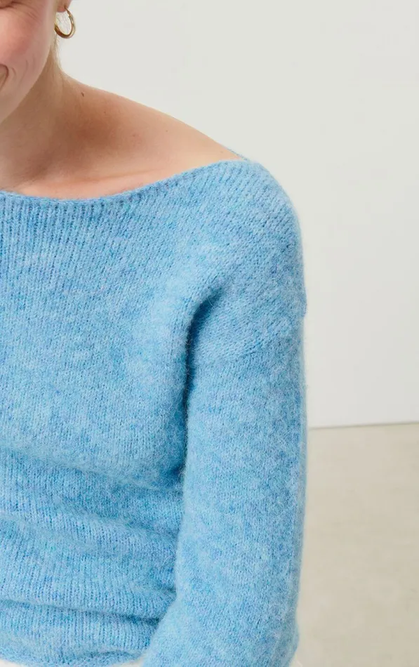 American Vintage Jumpers and Cardigans Women Jumper East Melange Sky American Vintage Jumpers and Cardigans Women Jumper East Melange Sky