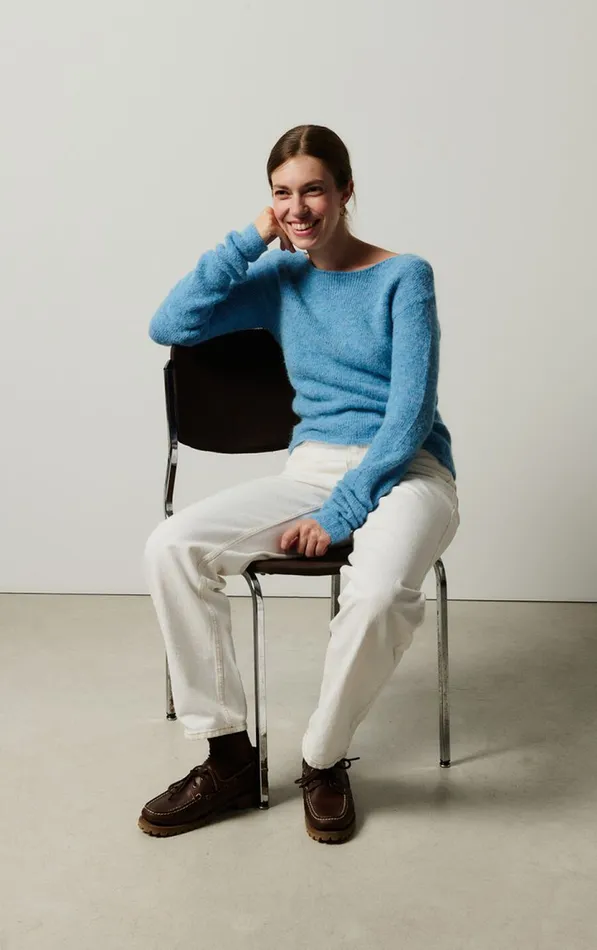 American Vintage Jumpers and Cardigans Women Jumper East Melange Sky American Vintage Jumpers and Cardigans Women Jumper East Melange Sky