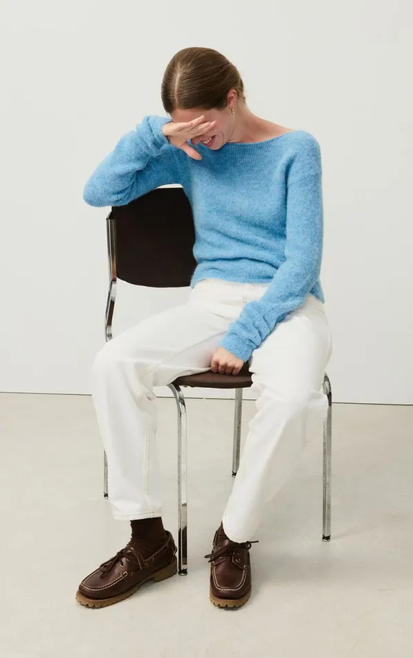 American Vintage Jumpers and Cardigans Women Jumper East Melange Sky American Vintage Jumpers and Cardigans Women Jumper East Melange Sky