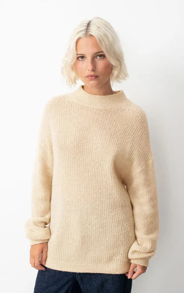 American Vintage Jumpers and Cardigans Women Jumper Falyday Melange Biscuit