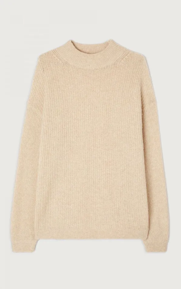 American Vintage Jumpers and Cardigans Women Jumper Falyday Melange Biscuit American Vintage Jumpers and Cardigans Women Jumper Falyday Melange Biscuit