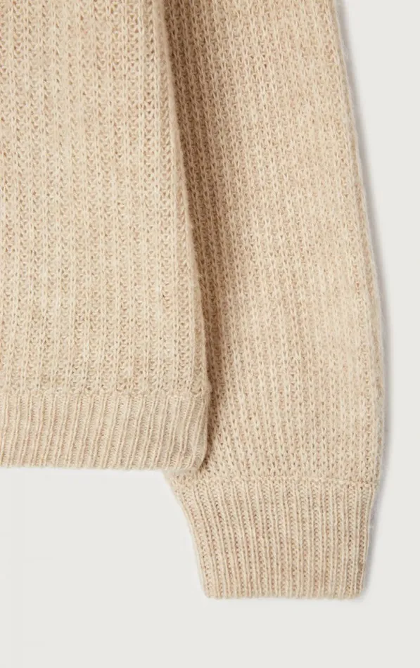 American Vintage Jumpers and Cardigans Women Jumper Falyday Melange Biscuit American Vintage Jumpers and Cardigans Women Jumper Falyday Melange Biscuit