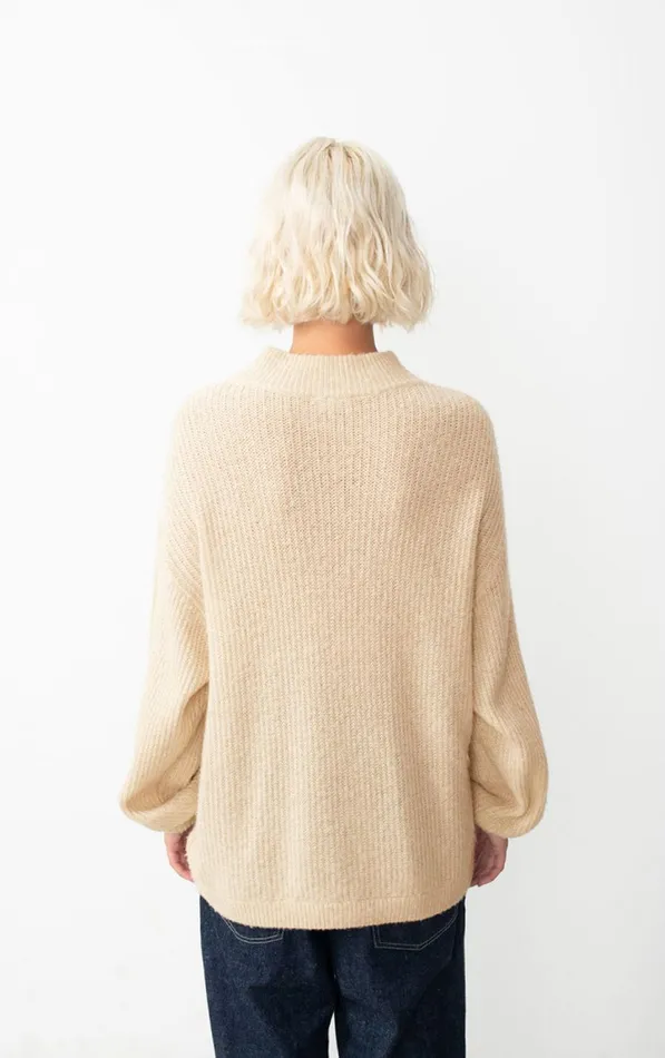 American Vintage Jumpers and Cardigans Women Jumper Falyday Melange Biscuit American Vintage Jumpers and Cardigans Women Jumper Falyday Melange Biscuit